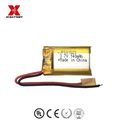 Batterie au lithium polymère JP501523 140mah avec carte PCB pour appareil numérique